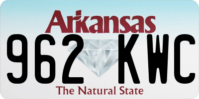 AR license plate 962KWC