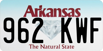 AR license plate 962KWF
