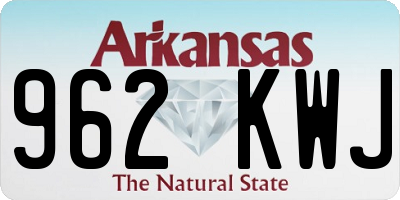 AR license plate 962KWJ