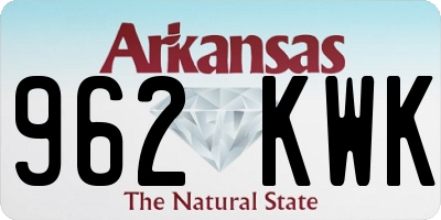 AR license plate 962KWK