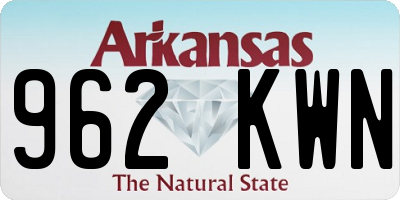 AR license plate 962KWN