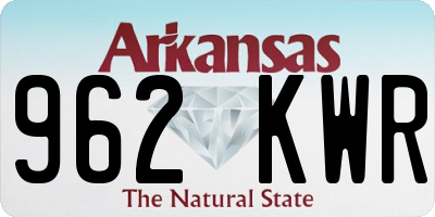 AR license plate 962KWR