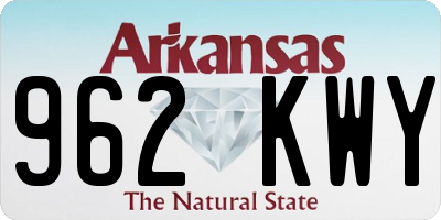 AR license plate 962KWY
