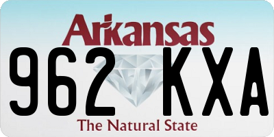 AR license plate 962KXA
