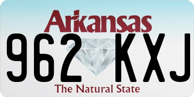 AR license plate 962KXJ
