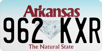 AR license plate 962KXR