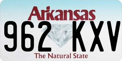 AR license plate 962KXV