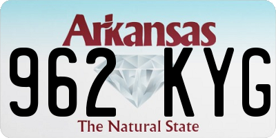 AR license plate 962KYG