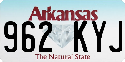 AR license plate 962KYJ