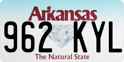 AR license plate 962KYL
