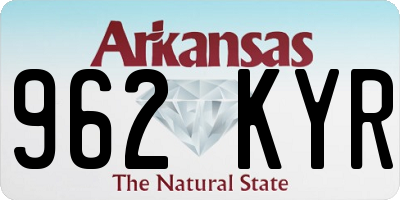 AR license plate 962KYR