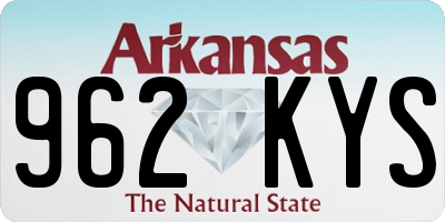 AR license plate 962KYS