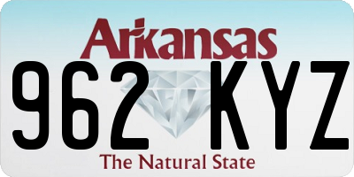 AR license plate 962KYZ