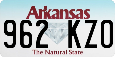 AR license plate 962KZO