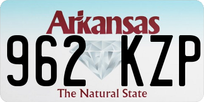 AR license plate 962KZP