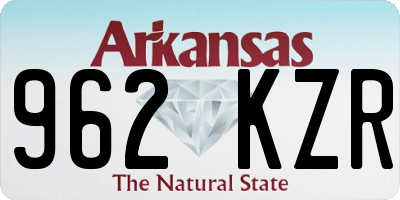 AR license plate 962KZR
