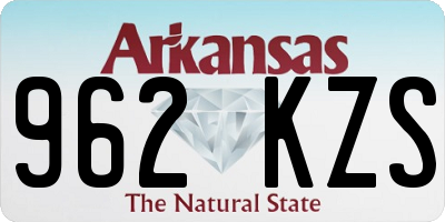 AR license plate 962KZS