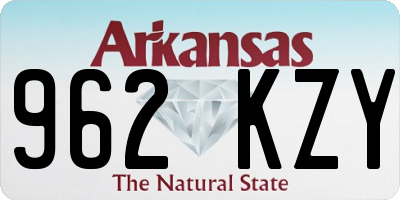 AR license plate 962KZY