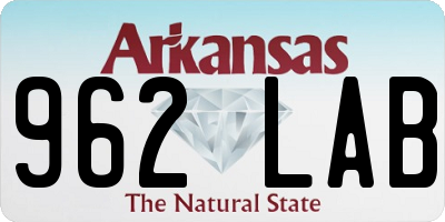 AR license plate 962LAB