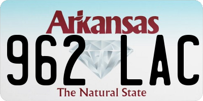 AR license plate 962LAC