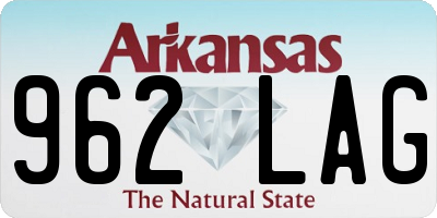 AR license plate 962LAG