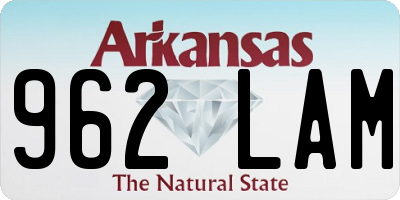 AR license plate 962LAM