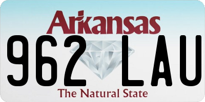 AR license plate 962LAU
