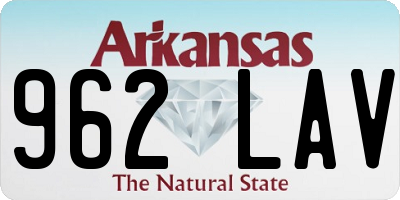 AR license plate 962LAV