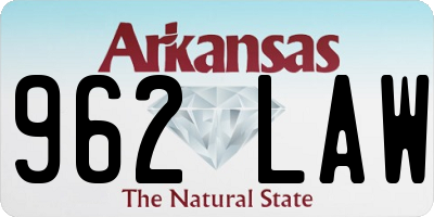AR license plate 962LAW