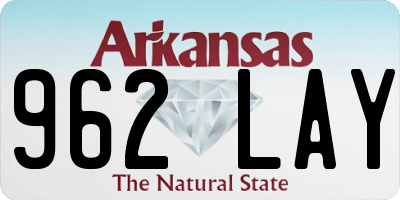 AR license plate 962LAY