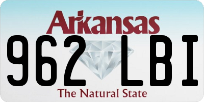 AR license plate 962LBI