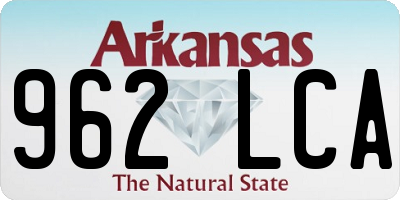 AR license plate 962LCA