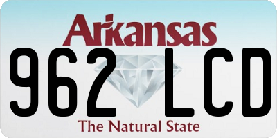 AR license plate 962LCD