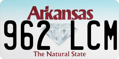 AR license plate 962LCM