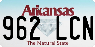 AR license plate 962LCN