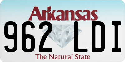 AR license plate 962LDI