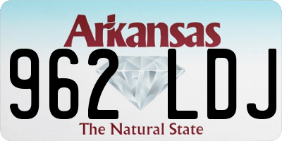 AR license plate 962LDJ