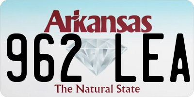AR license plate 962LEA