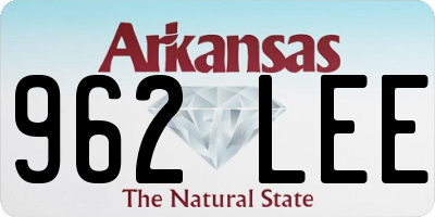 AR license plate 962LEE