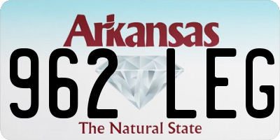 AR license plate 962LEG