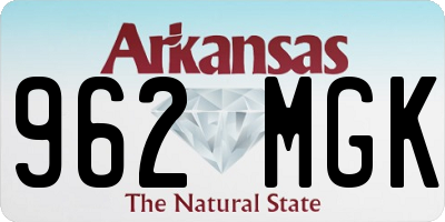 AR license plate 962MGK