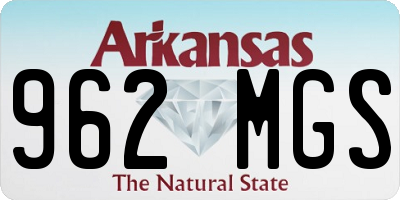 AR license plate 962MGS