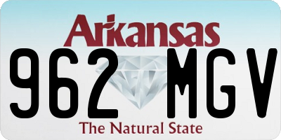 AR license plate 962MGV