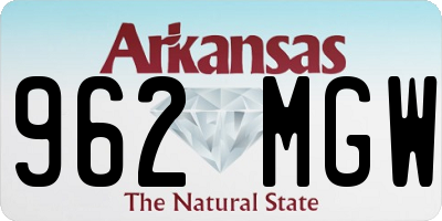 AR license plate 962MGW