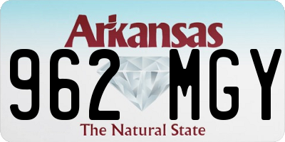 AR license plate 962MGY