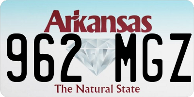 AR license plate 962MGZ