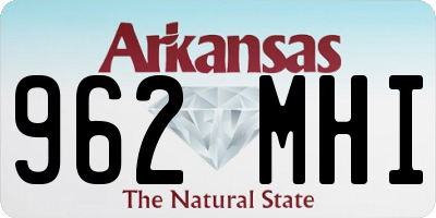 AR license plate 962MHI