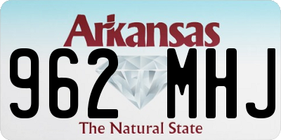 AR license plate 962MHJ
