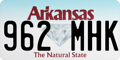 AR license plate 962MHK