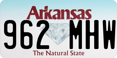 AR license plate 962MHW